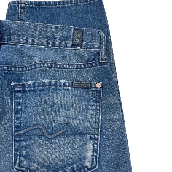 7 FOR ALL MANKIND STANDARD straight jeans SIZE 29 AIRWEFT STANDARD IN FLASH - Picture 9 of 11